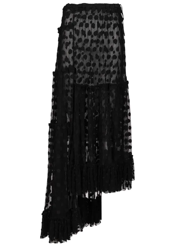 Sunia Long Skirt Black made by Dries Van Noten