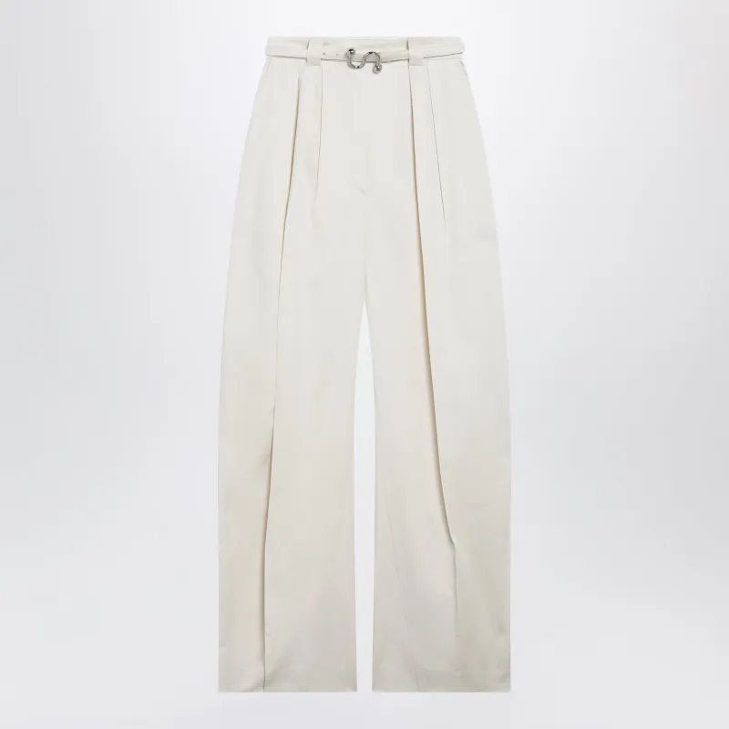 Oversized Trousers In Vanilla Cotton Gabardine made by Sportmax
