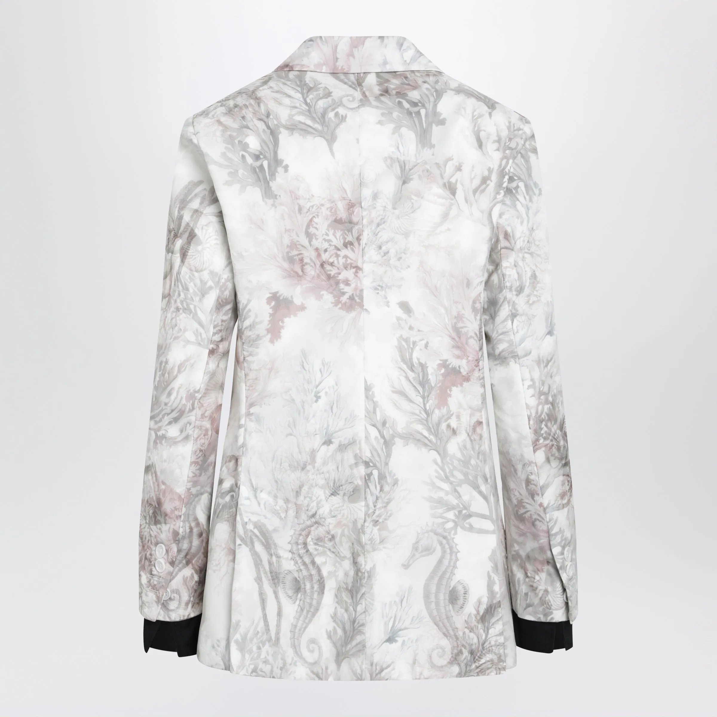 Slim Blazer In Printed Organza And Cotton Gabardine sold by Wanan Luxury product image thumbnail 2