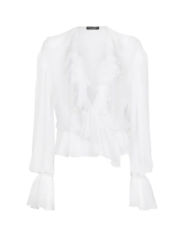 Silk Shirt With Rouches made by Dolce & Gabanna