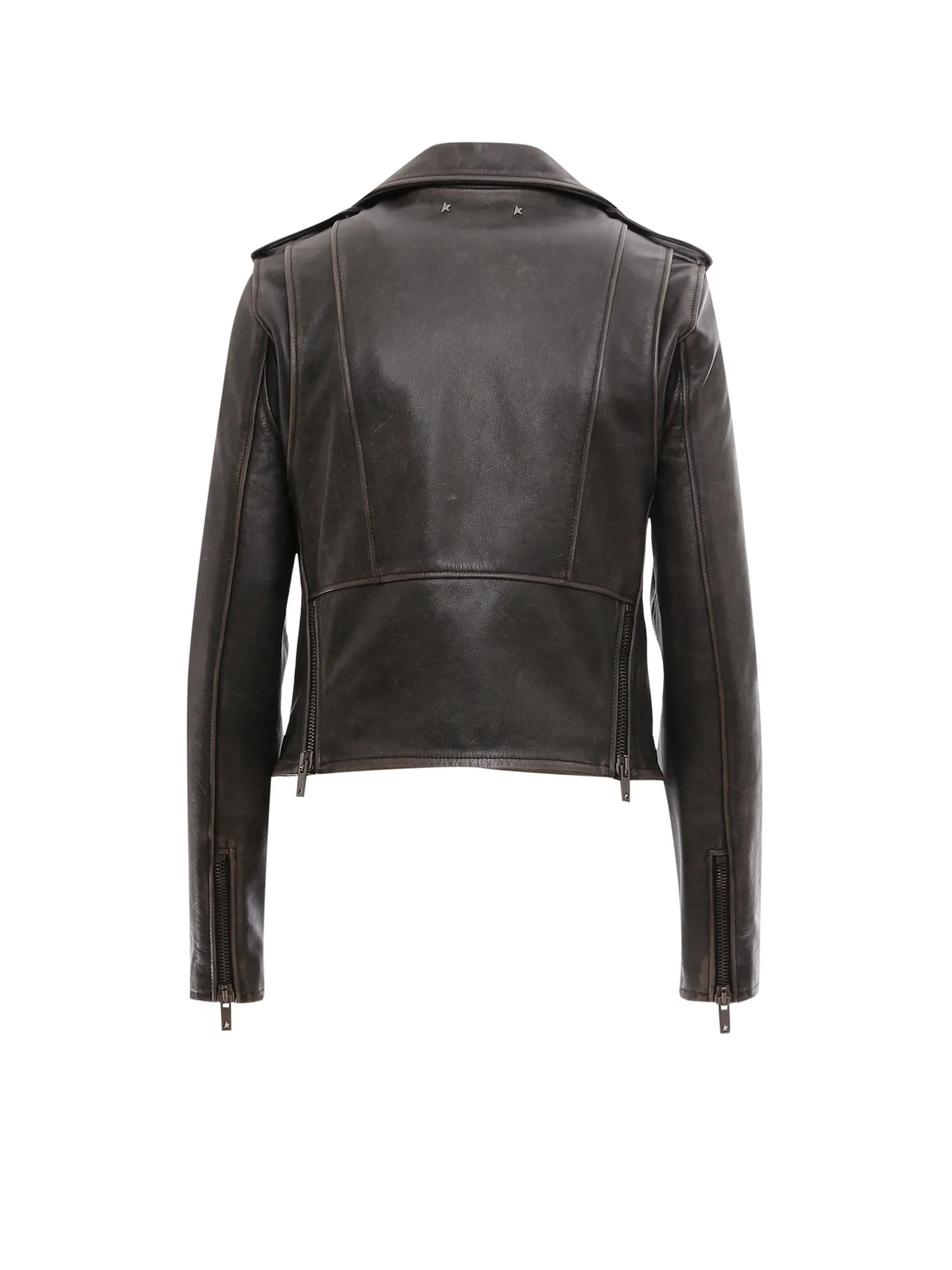 Slim Fit Destiny Lived-In Effect Leather Biker sold by Wanan Luxury product image thumbnail 3