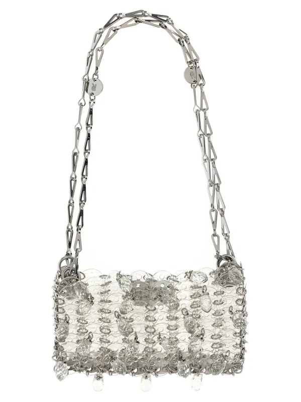 1969 Nano Crystal Resin Shoulder Bags Silver made by Paco Rabanne
