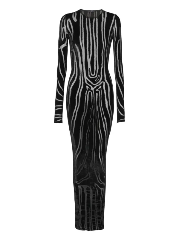 Zebra Print Midi Dress made by Balmain