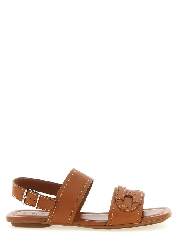 Hogan H685 Sandals Brown made by Hogan