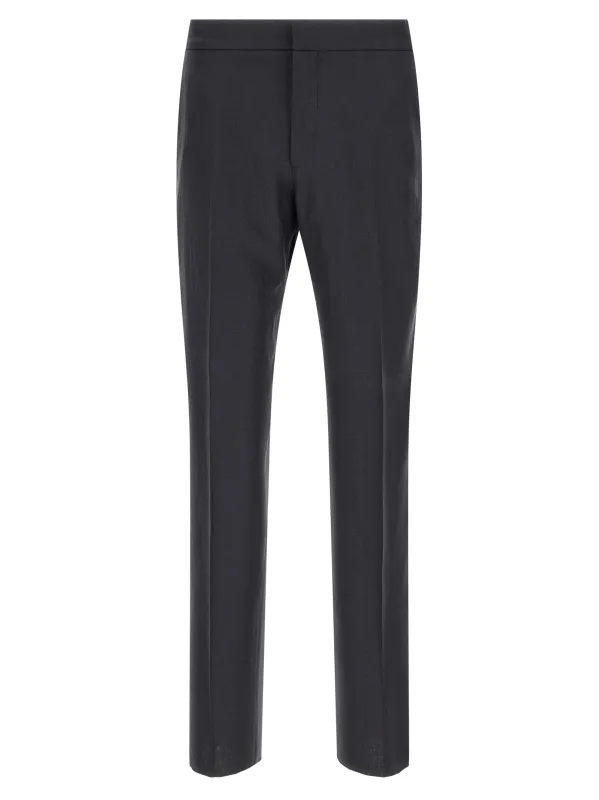 Linen Trousers Pants Blue made by Ermenegildo Zegna
