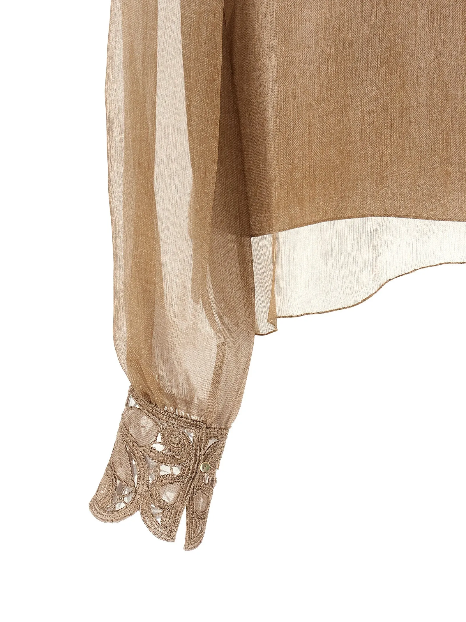 Floral Carving Blouse Shirt And Blouse Beige sold by Wanan Luxury product image thumbnail 4