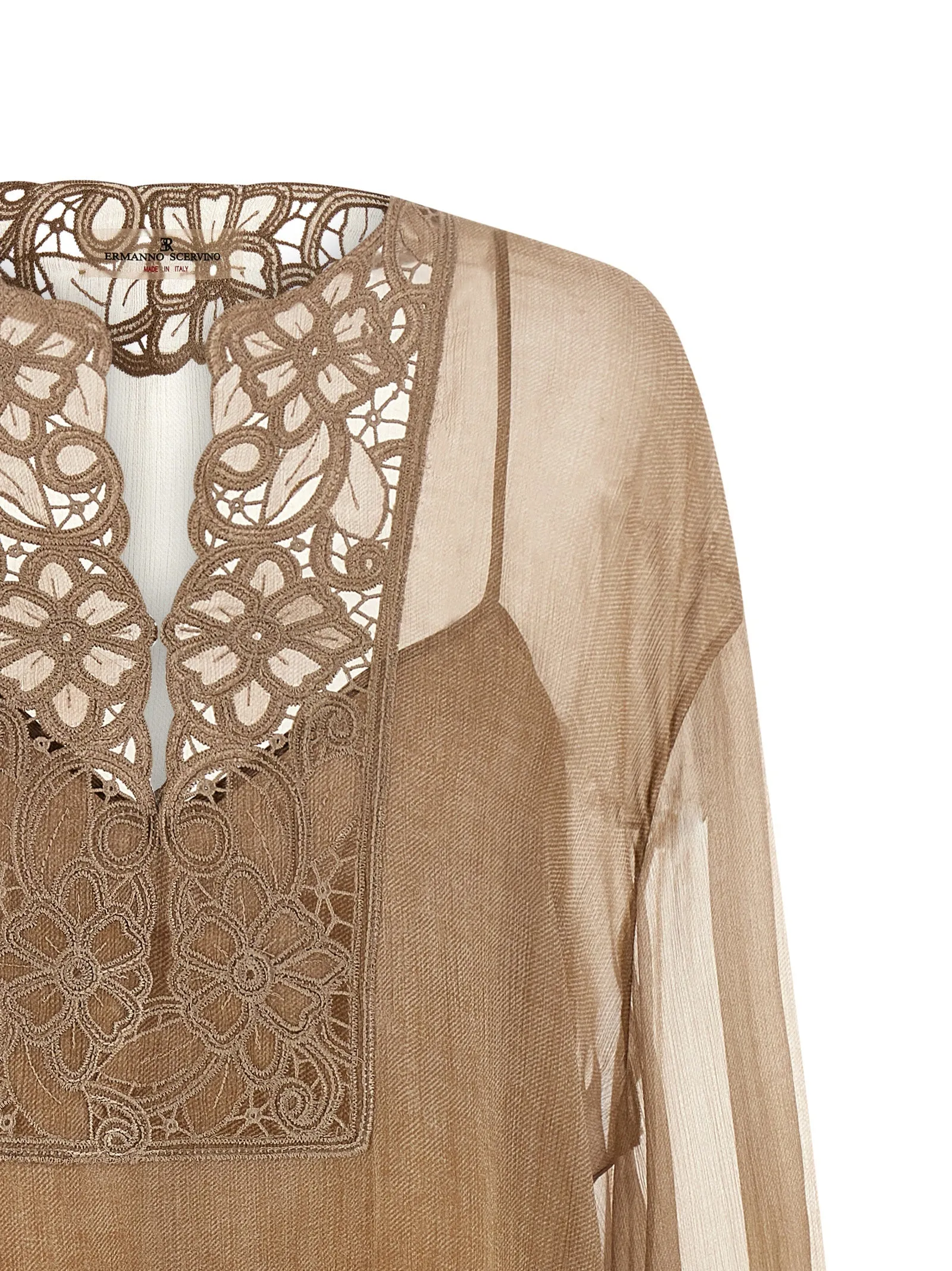 Floral Carving Blouse Shirt And Blouse Beige sold by Wanan Luxury product image thumbnail 3