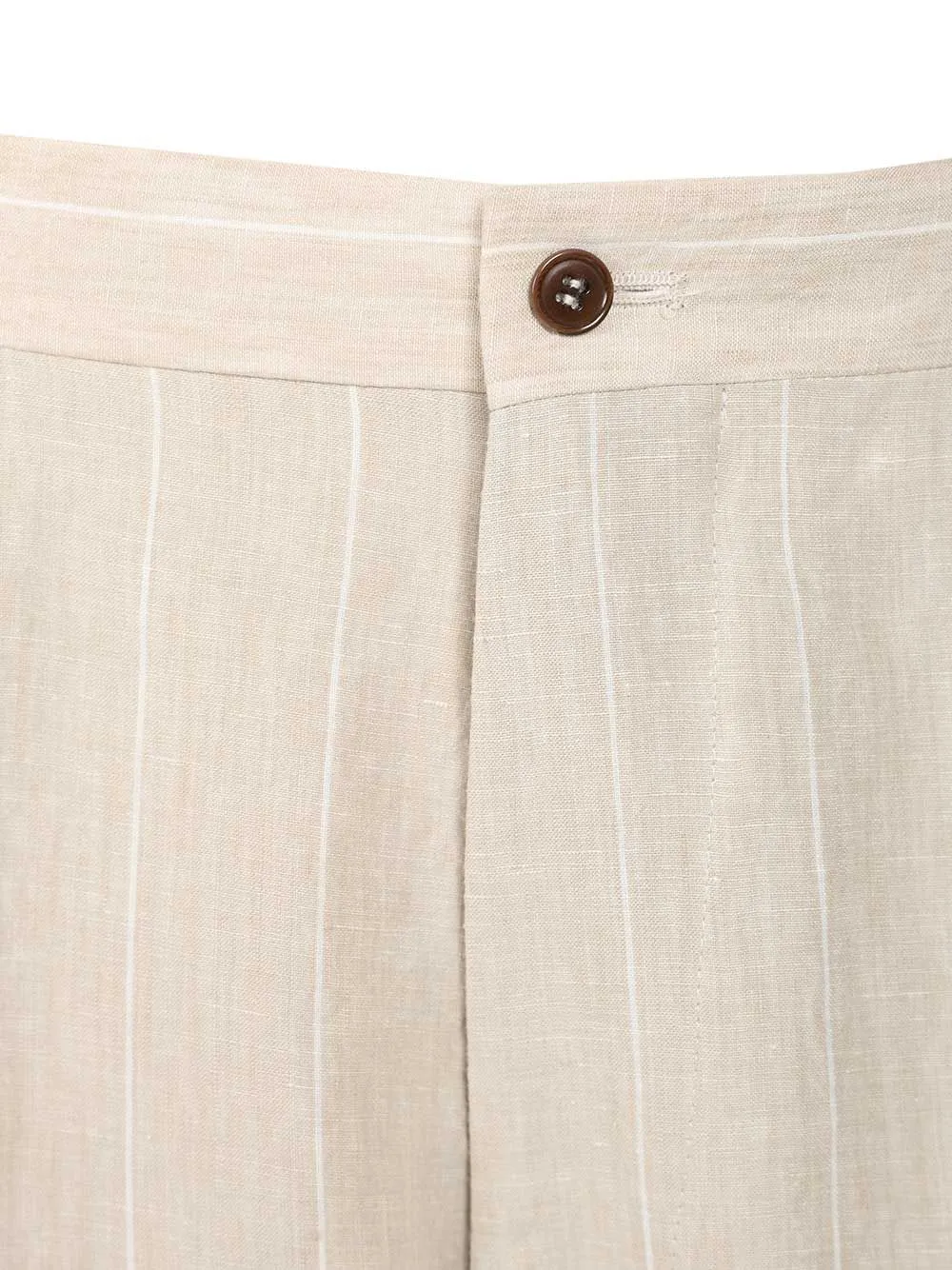 Double Pleated Linen Trousers Beige sold by Wanan Luxury product image thumbnail 4