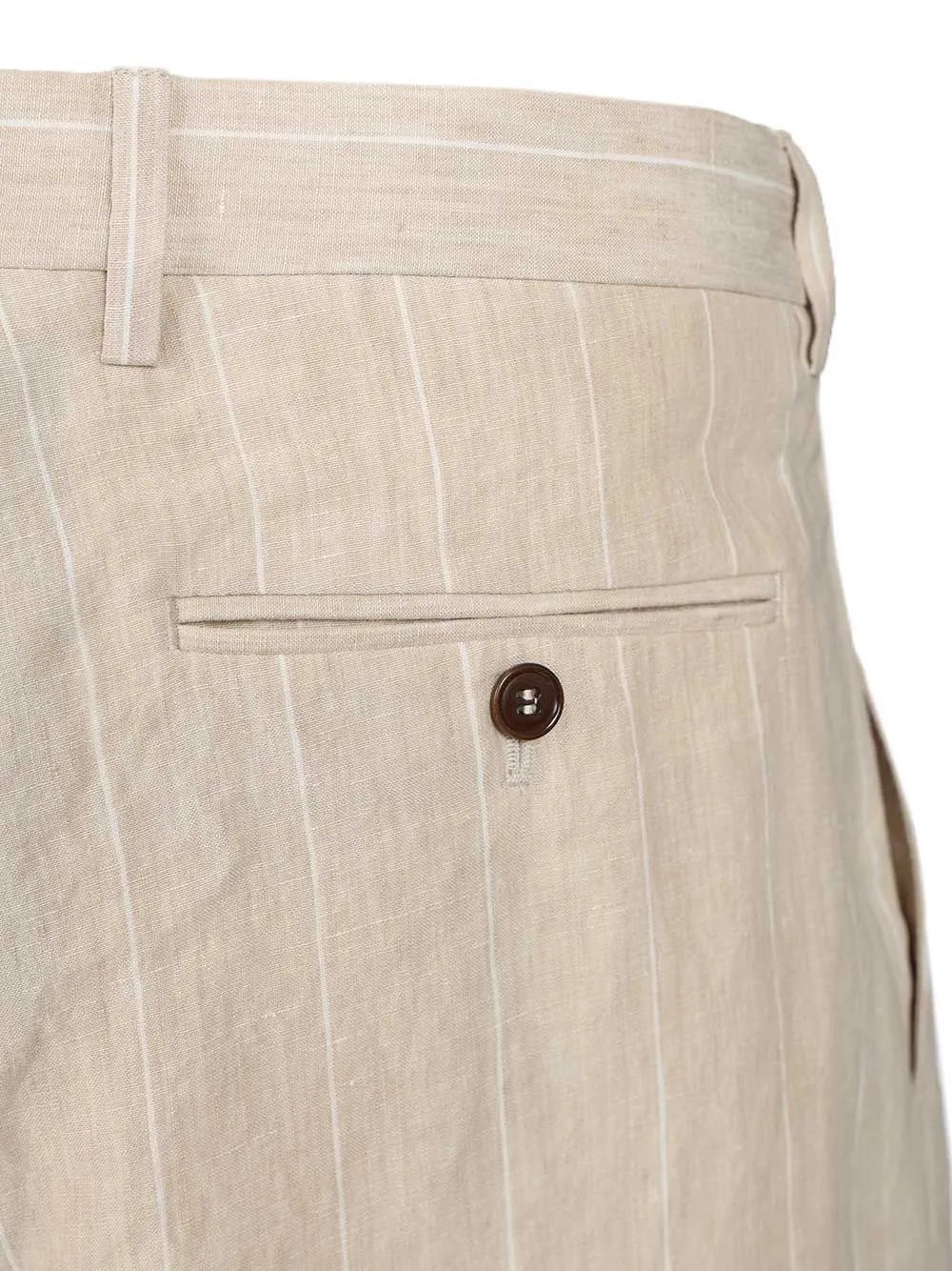 Double Pleated Linen Trousers Beige sold by Wanan Luxury product image thumbnail 5