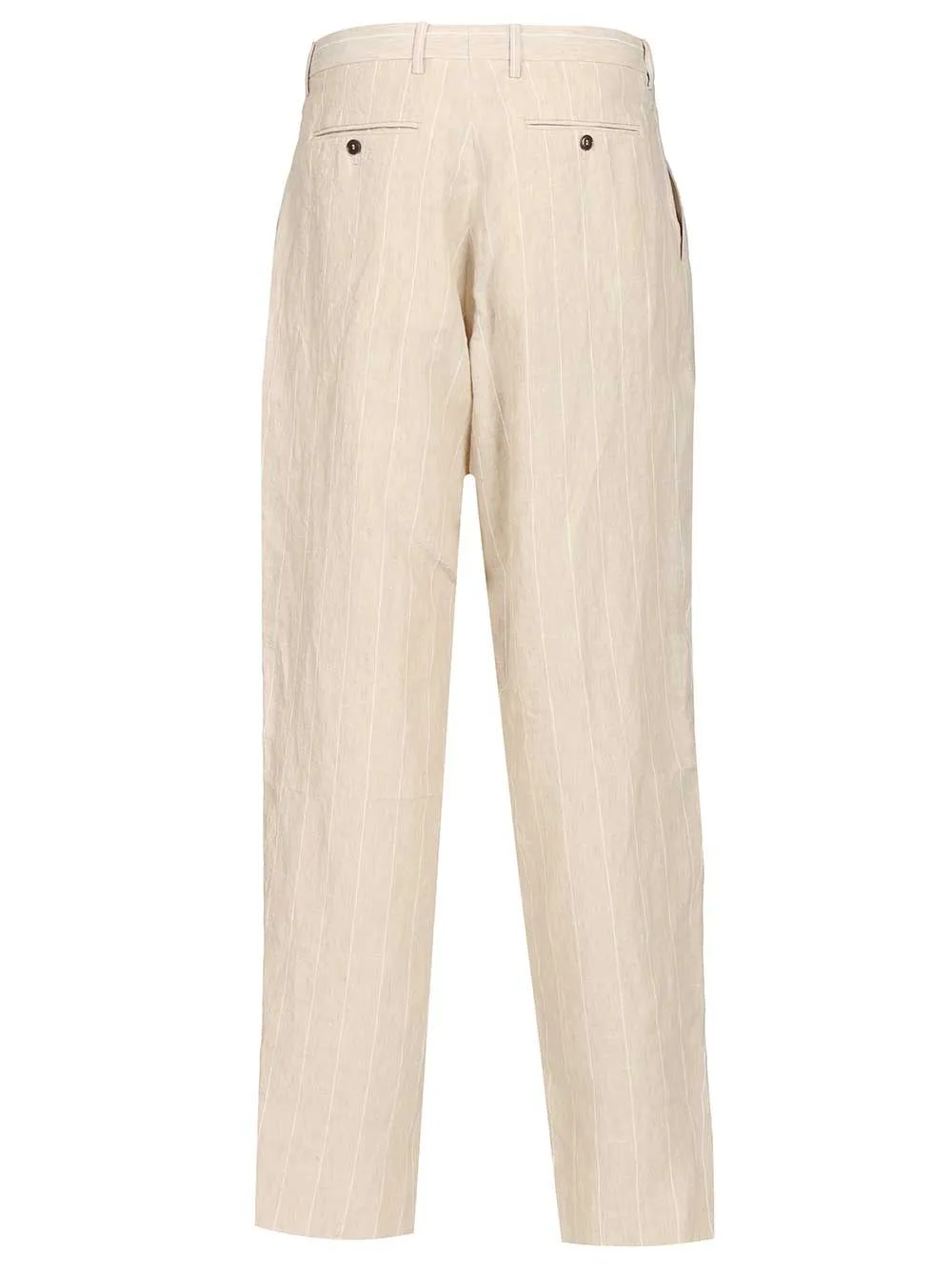 Double Pleated Linen Trousers Beige sold by Wanan Luxury product image thumbnail 2