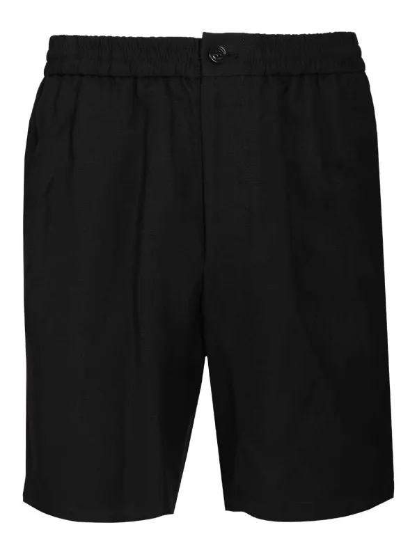 Shorts With Elasticated Waist Trousers Black made by Ami