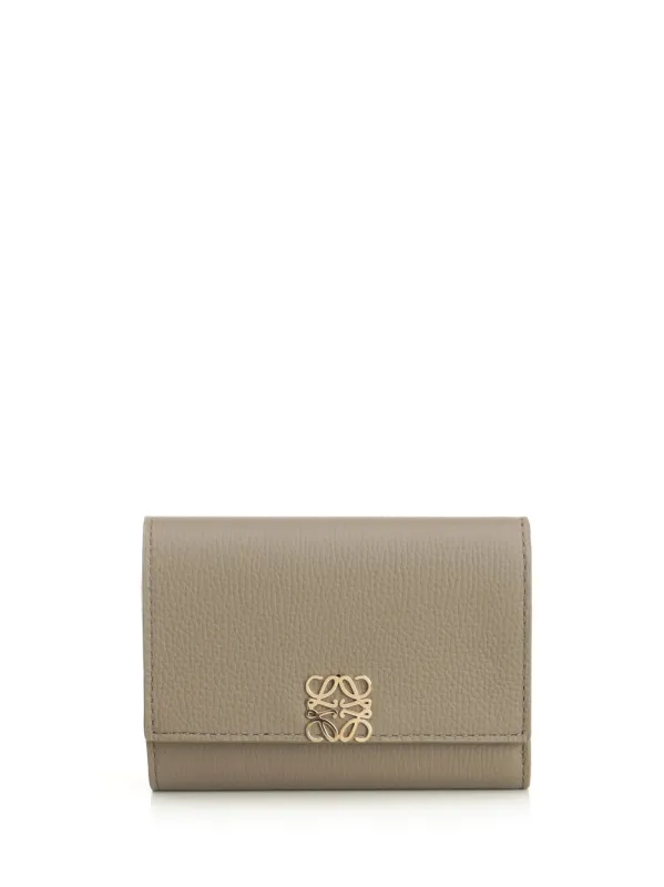 Small Anagram Vertical Wallet Wallets Beige made by Loewe