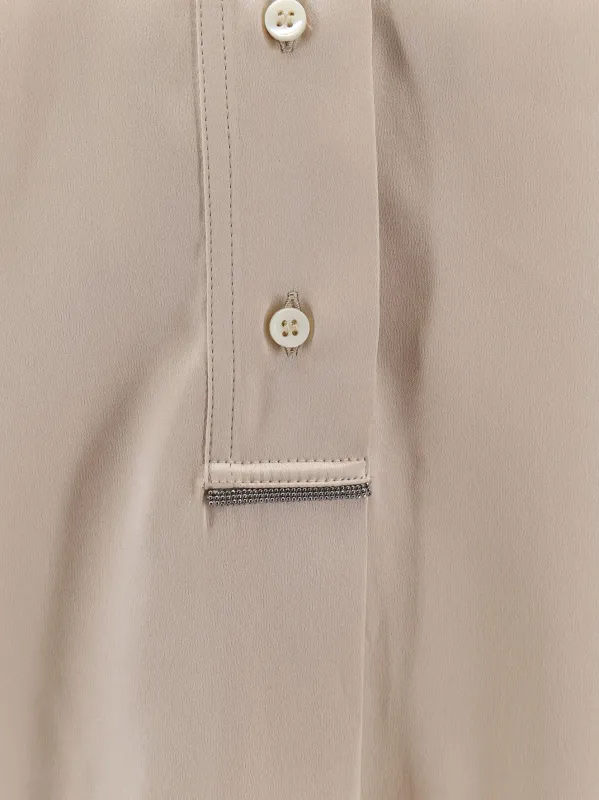 Silk Shirt With Monili Detail made by Brunello Cucinelli