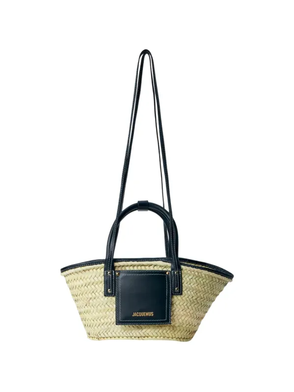 Le Petit Panier Soli Woven Tote Bag made by Jacquemus