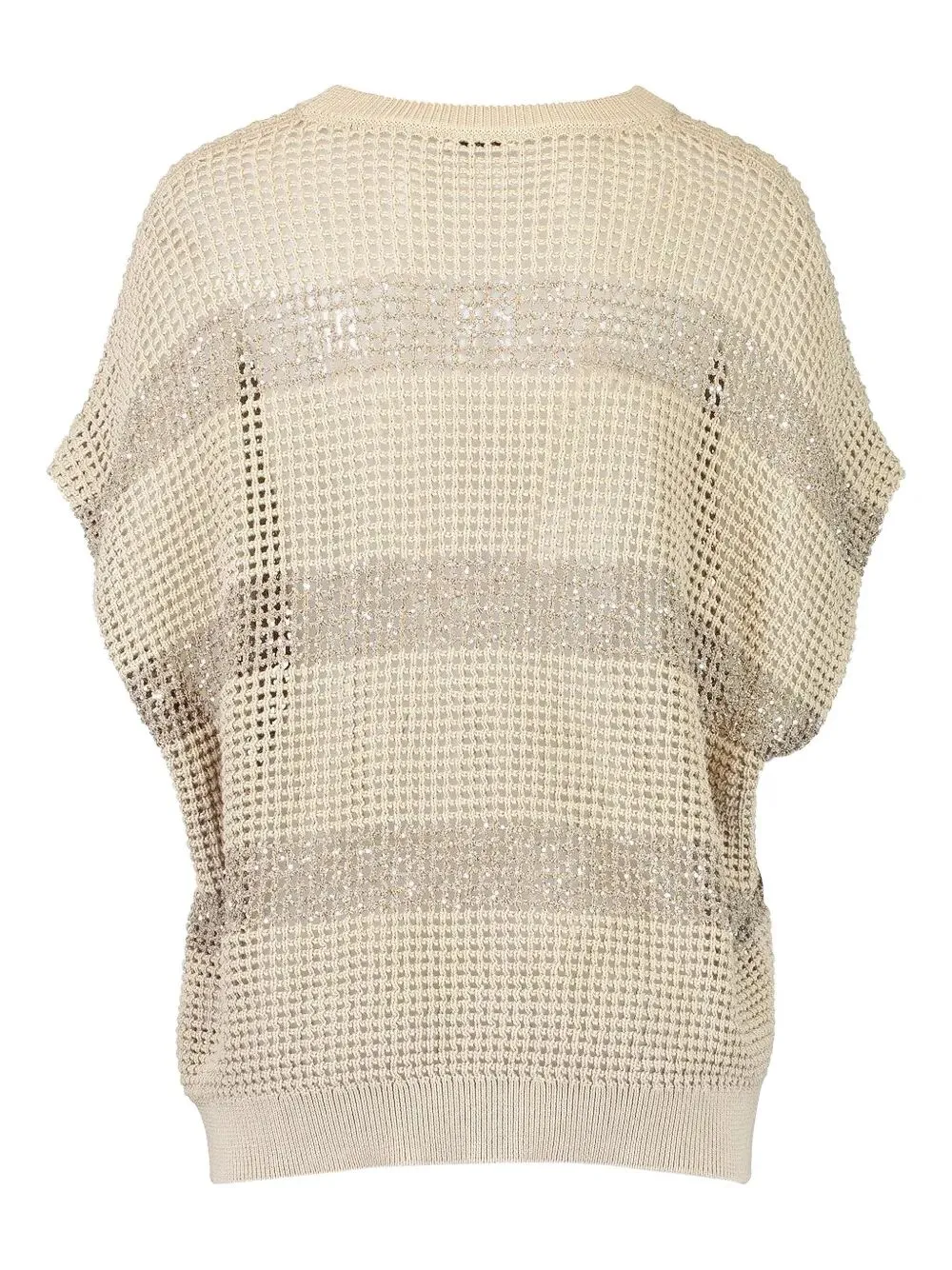 Openwork Knit Crewneck Top With Micro Sequins sold by Wanan Luxury product image thumbnail 5