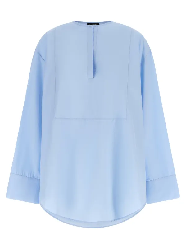 Poplin Shirt Shirt And Blouse Light Blue made by Fabiana Filippi