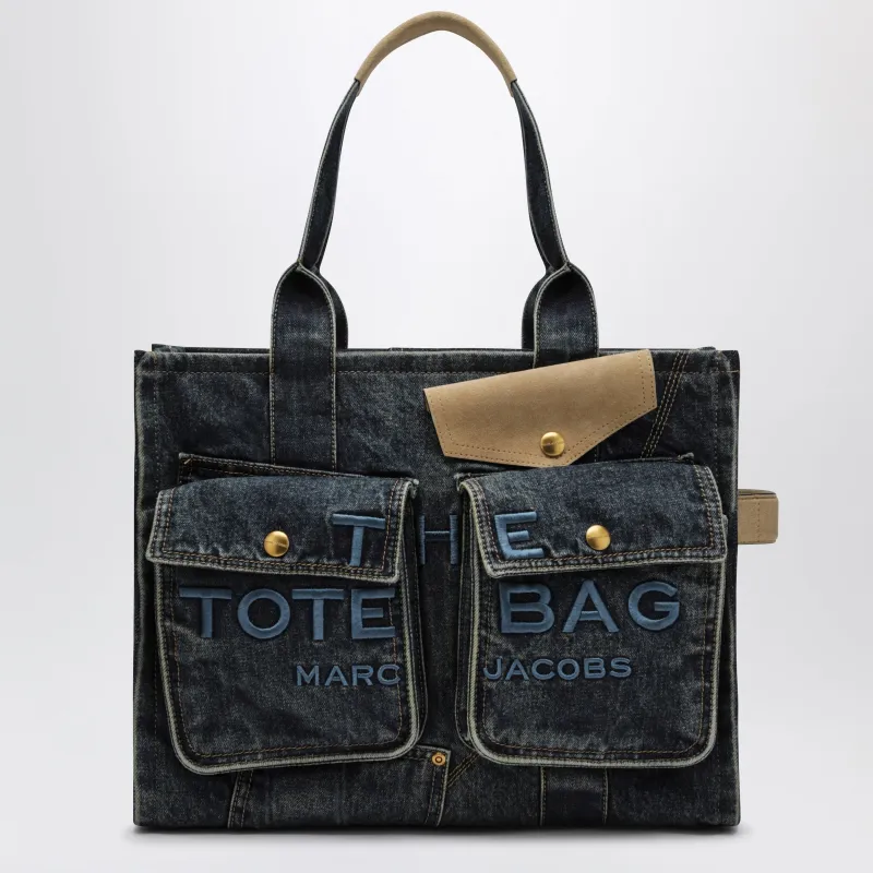 The Cargo Tote Bag Large In Denim And Suede made by Marc Jacobs
