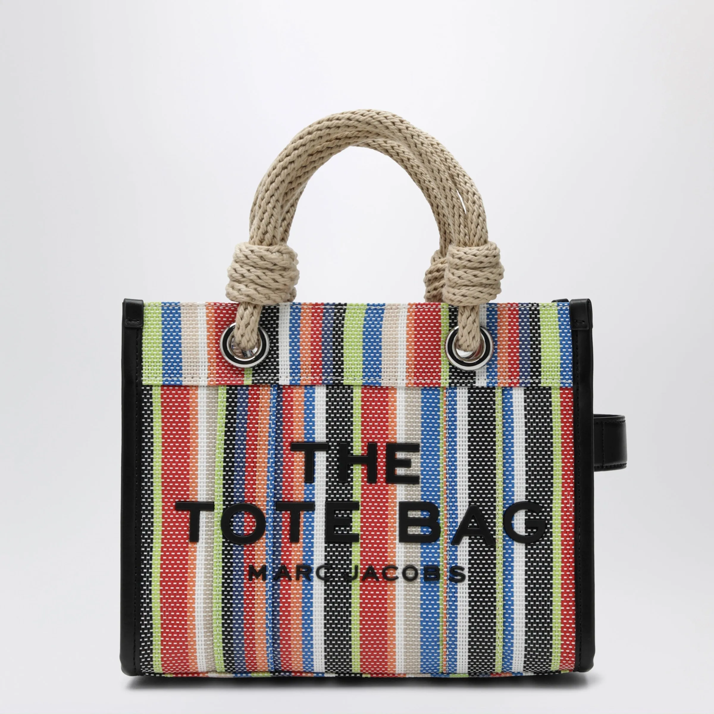 Small Rainbow-Striped Mesh Tote Bag sold by Wanan Luxury