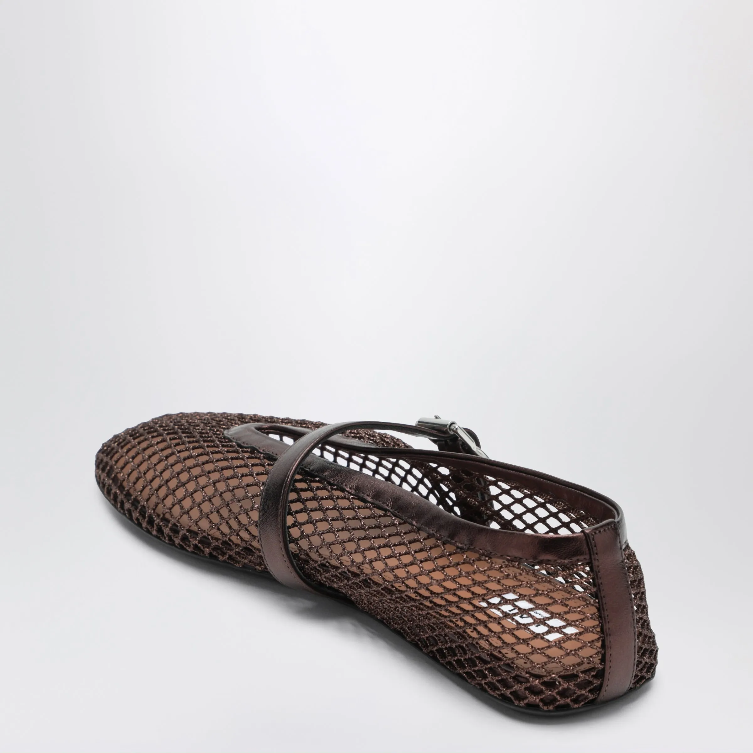 Flat Ballerinas In Bronze Laminated Mesh sold by Wanan Luxury product image thumbnail 2