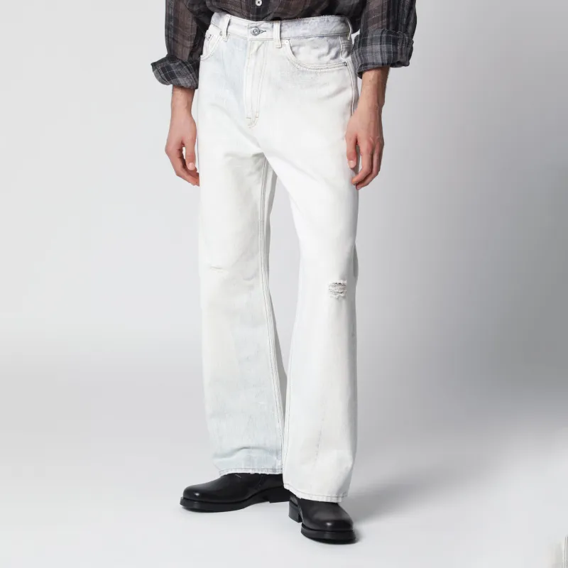 Third Cut Relaxed-Fit Jeans In Beige Cotton Denim made by Our Legacy