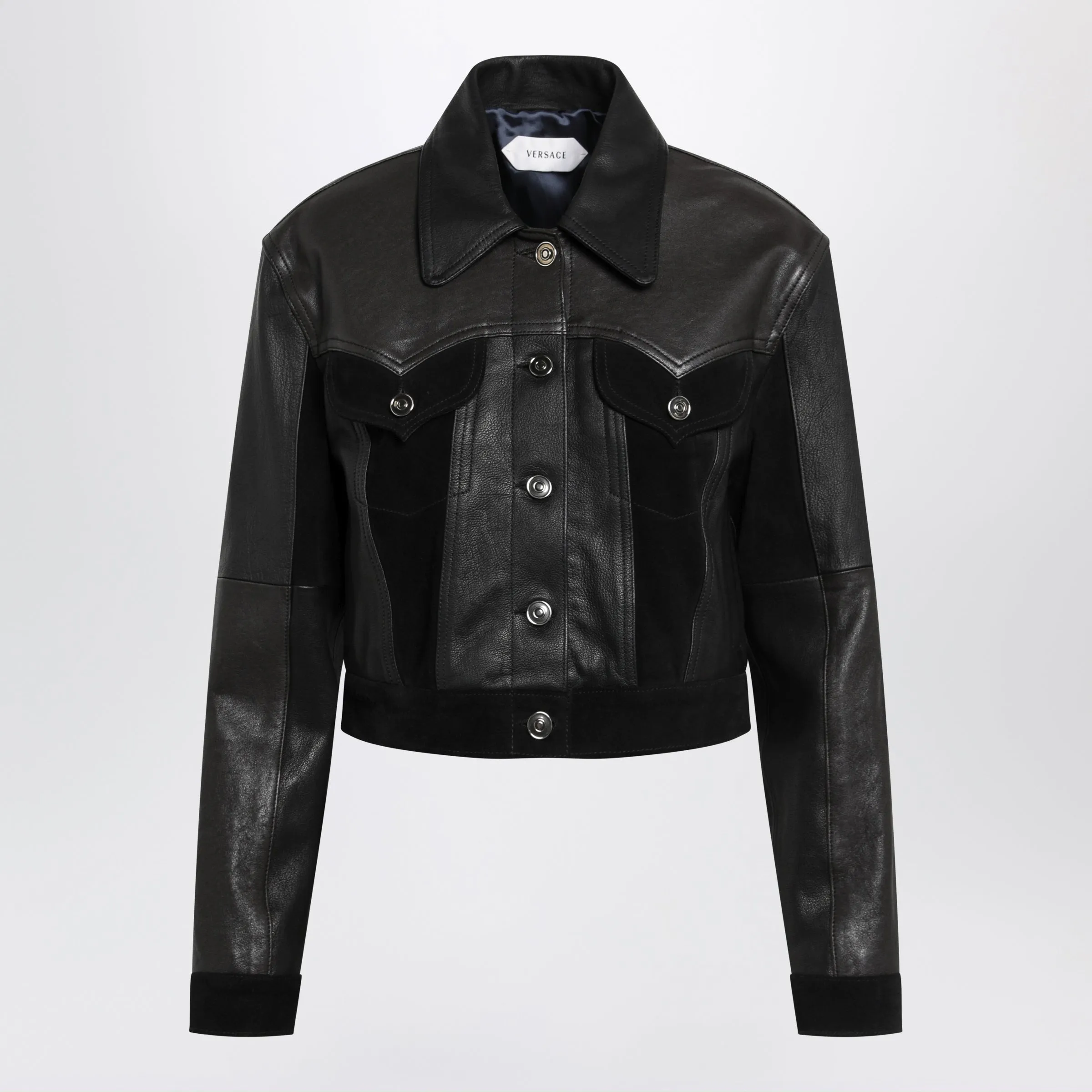 Slim Black Leather Blouson sold by Wanan Luxury