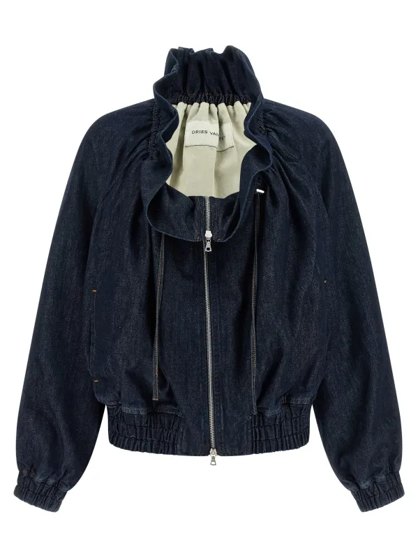 Voly Puffer Jackets Blue made by Dries Van Noten