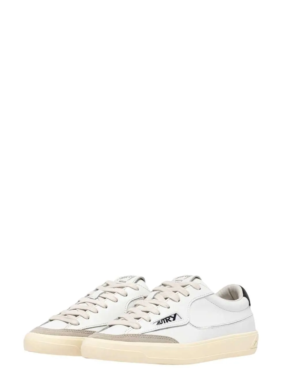 Windscape Low Leather Sneakers In Black And White sold by Wanan Luxury product image thumbnail 2