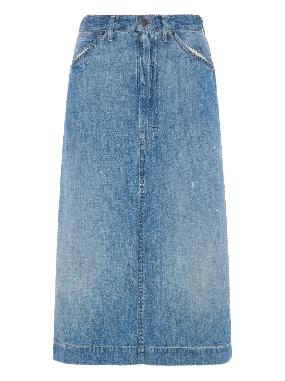 Denim Midi Skirt sold by Wanan Luxury