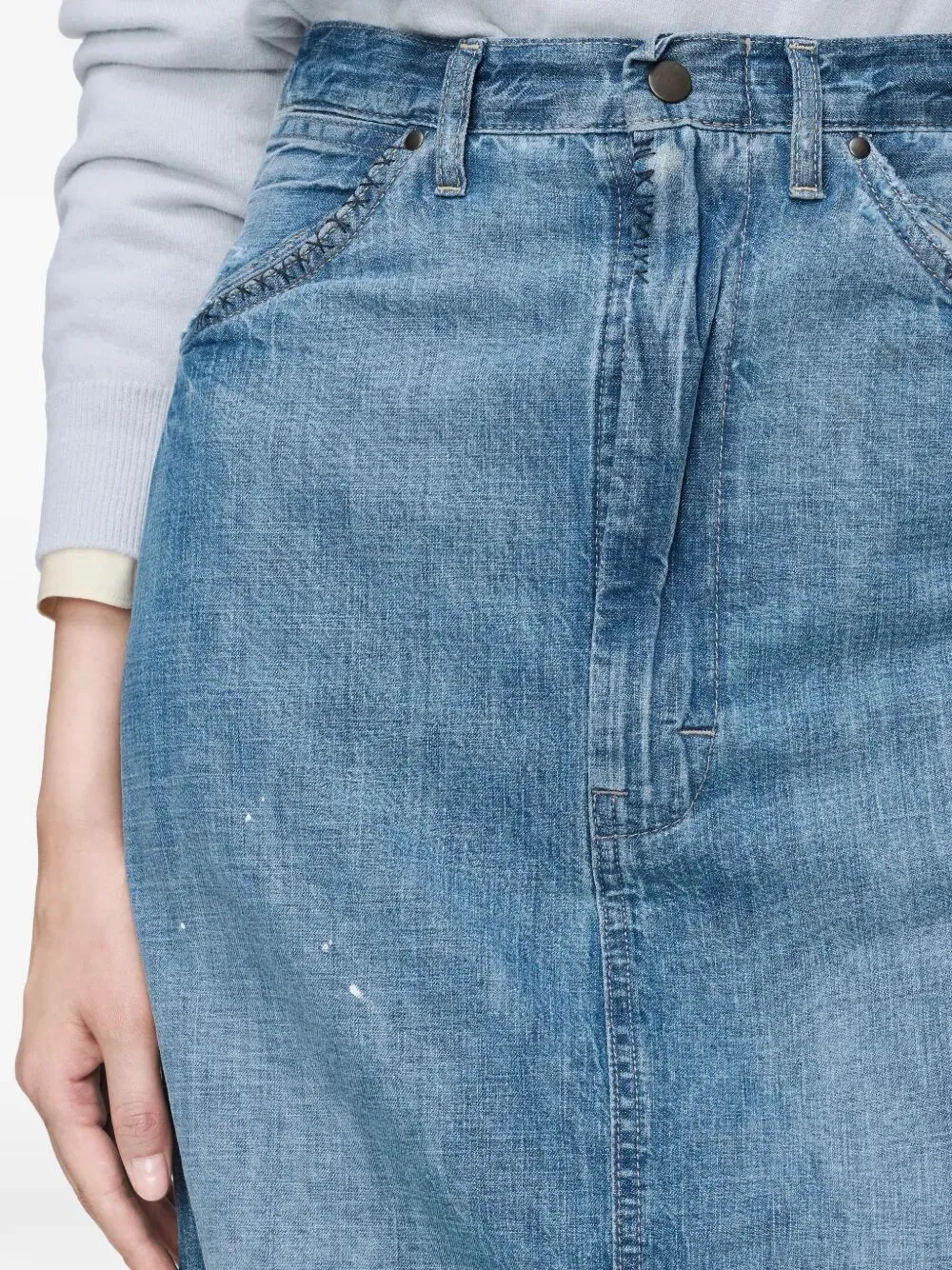 Denim Midi Skirt sold by Wanan Luxury product image thumbnail 5
