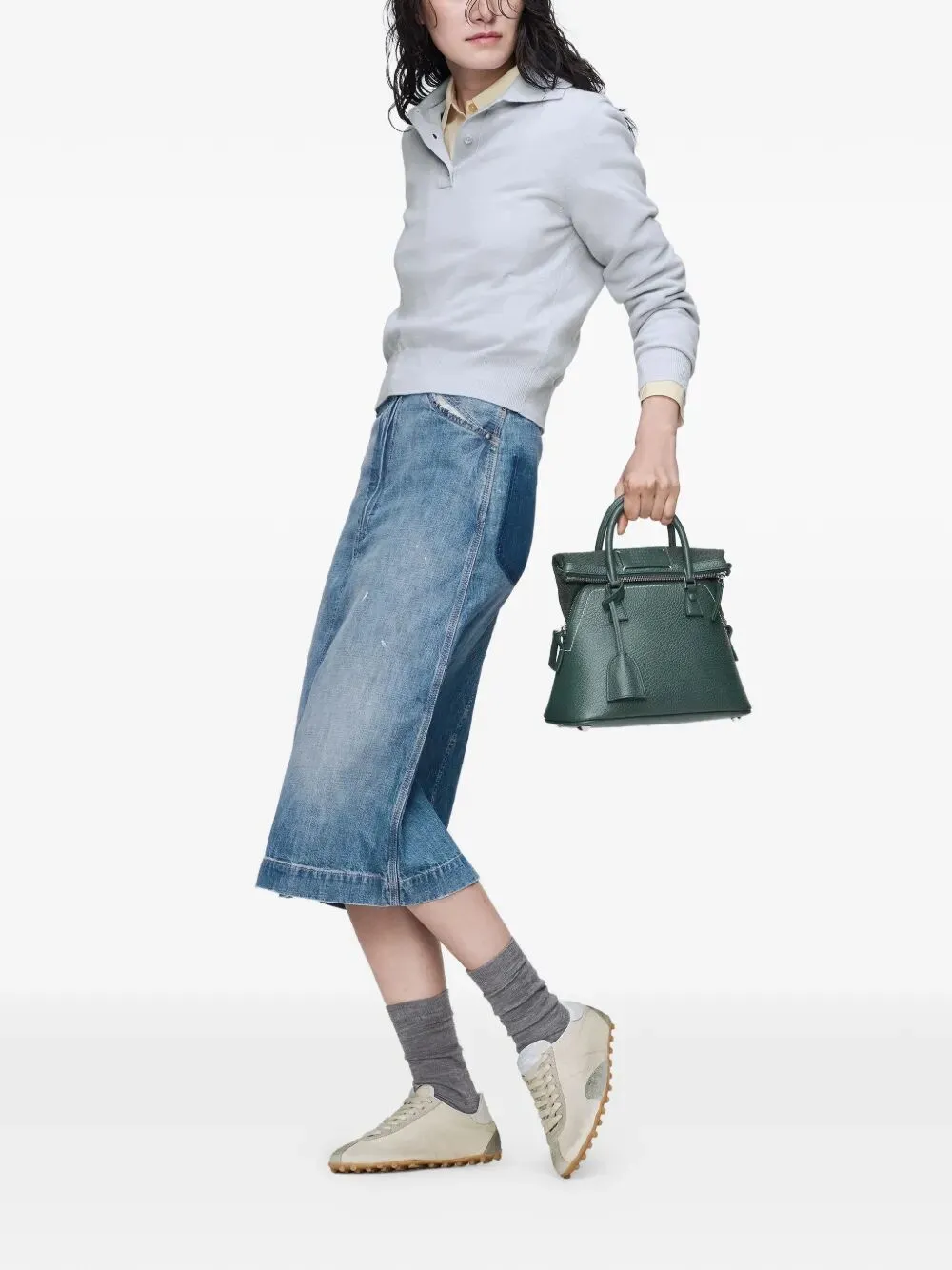 Denim Midi Skirt sold by Wanan Luxury product image thumbnail 2