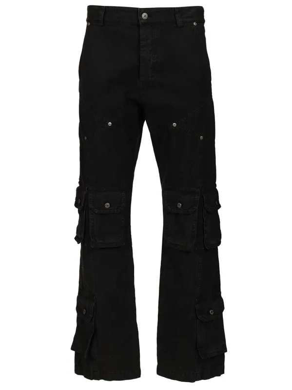 Multipocket Cargo Jeans Trousers Black made by Off-White