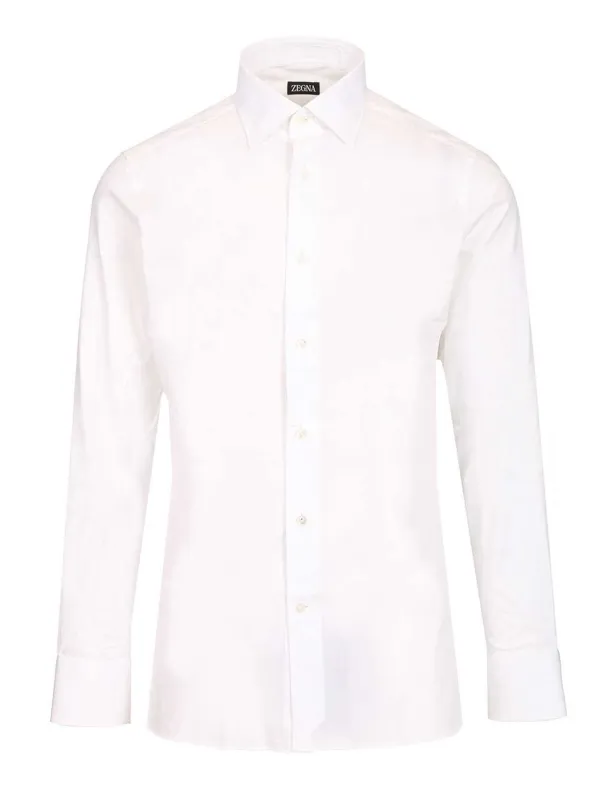 Cotton Poplin Shirt Shirts White made by Ermenegildo Zegna