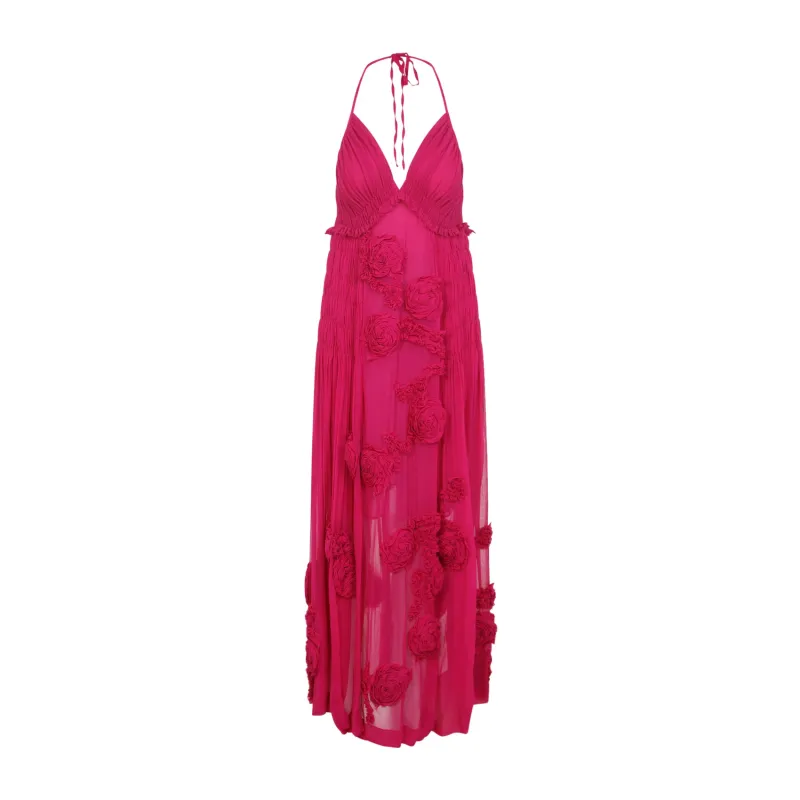 Midi Dresses Pink & Purple made by Dries Van Noten