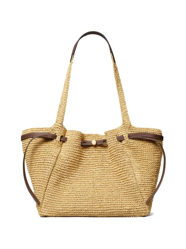 Romy Straw Tote Bag made by Tory Burch