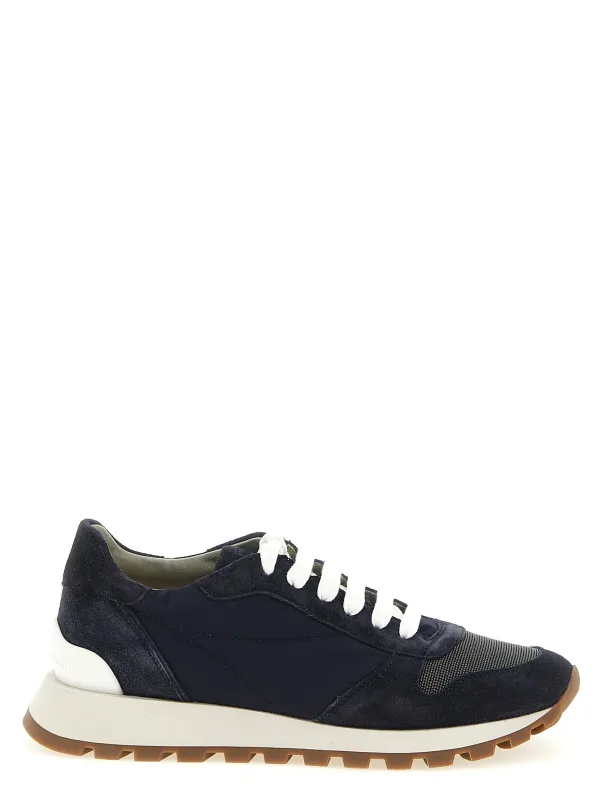 Active Sneakers Blue made by Brunello Cucinelli