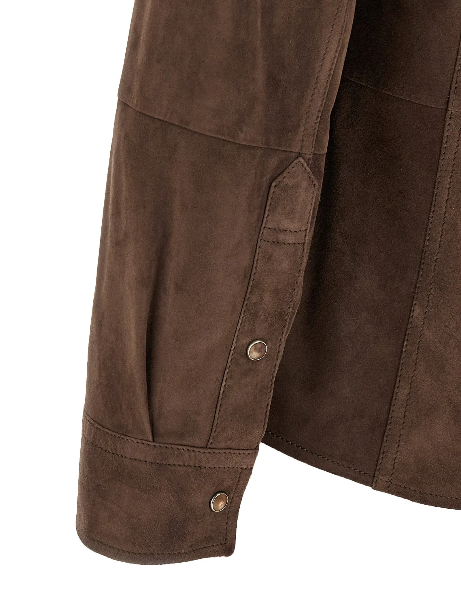 Suede Overshirt Shirt And Blouse Brown sold by Wanan Luxury product image thumbnail 4