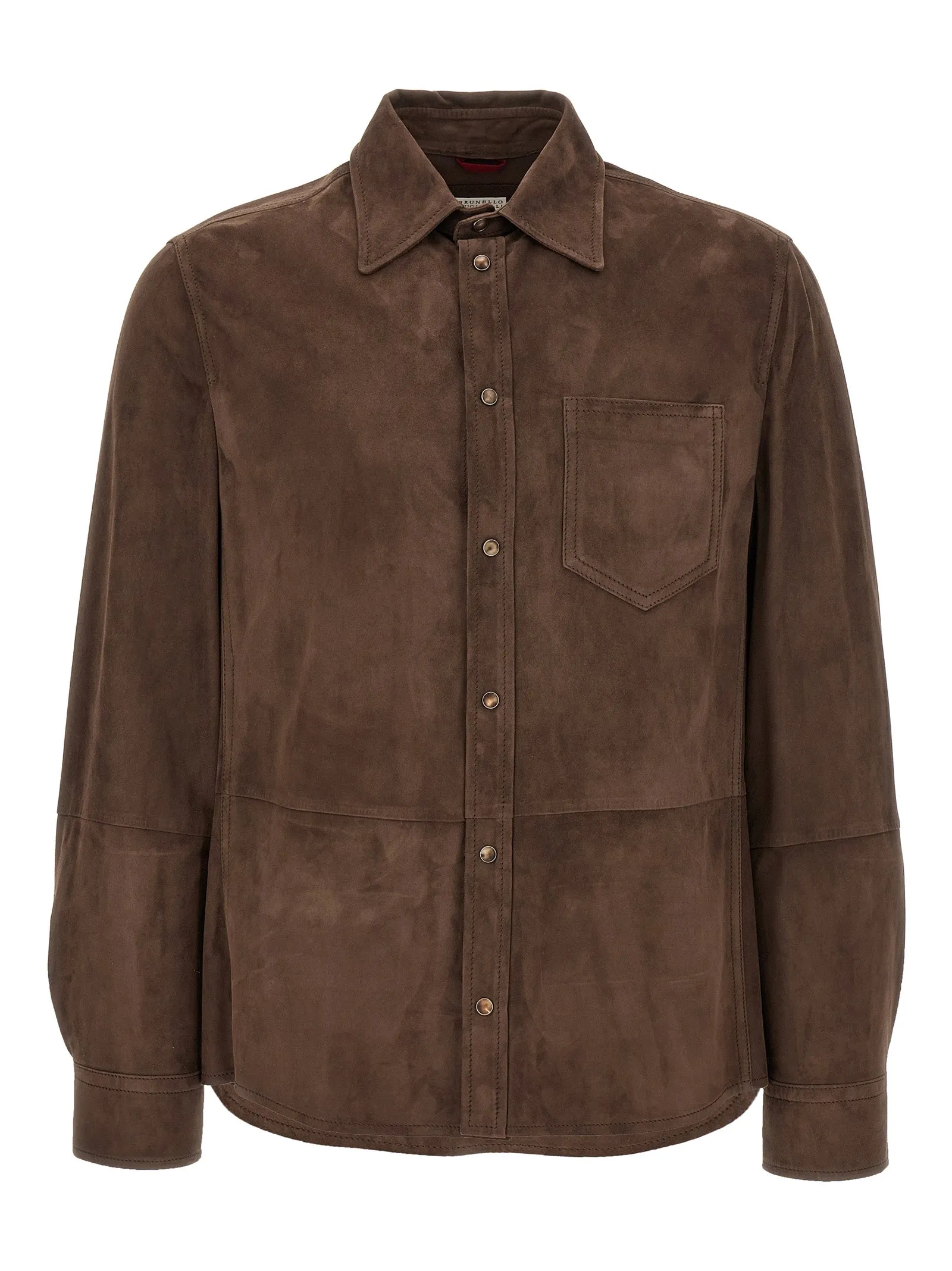 Suede Overshirt Shirt And Blouse Brown sold by Wanan Luxury