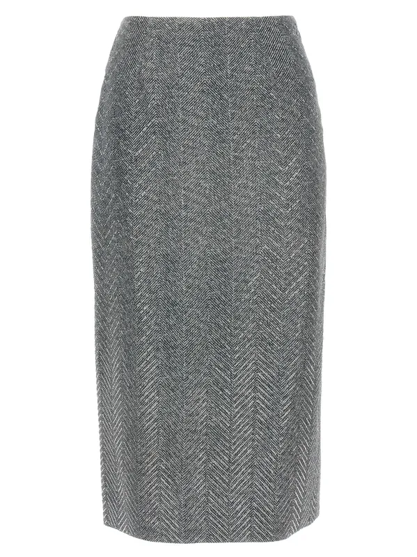 Rhinestone Skirt Skirts Gray made by Ermanno Scervino