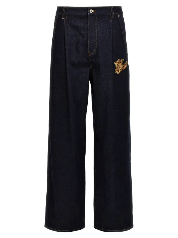 Baggy Tapered Jeans Blue made by Off-White