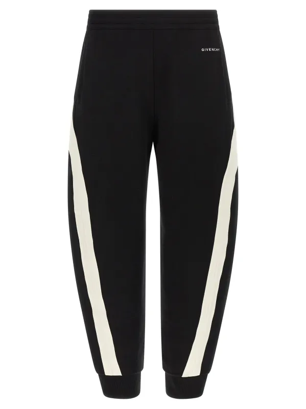 Satin Insert Joggers Pants White/Black made by Givenchy