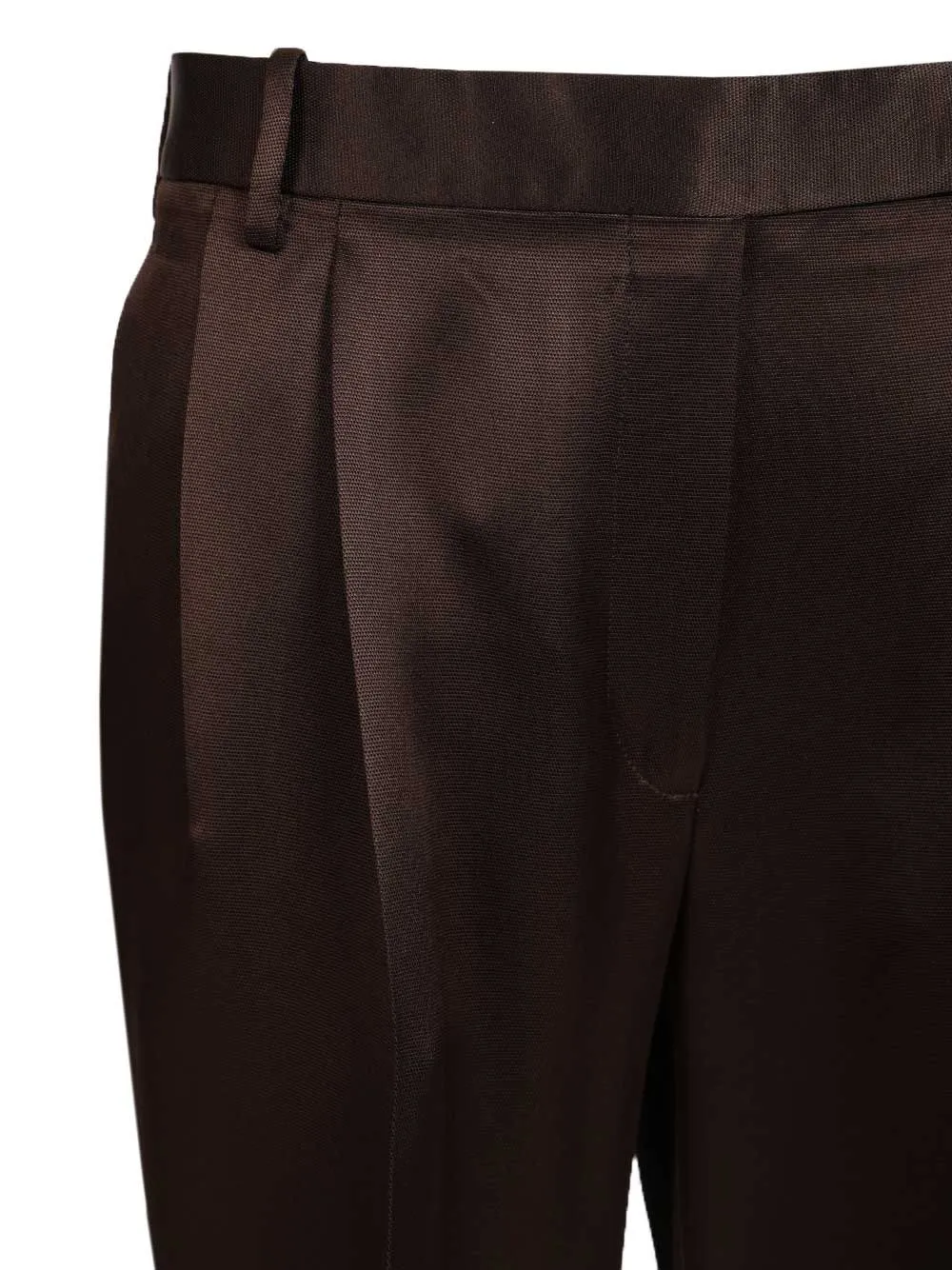 Tailored Silk Trousers Brown sold by Wanan Luxury product image thumbnail 4
