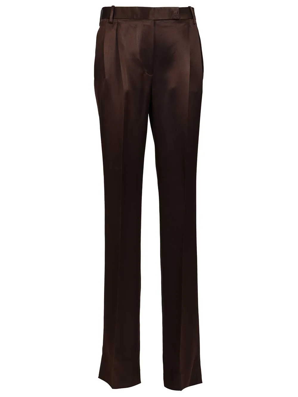 Tailored Silk Trousers Brown sold by Wanan Luxury