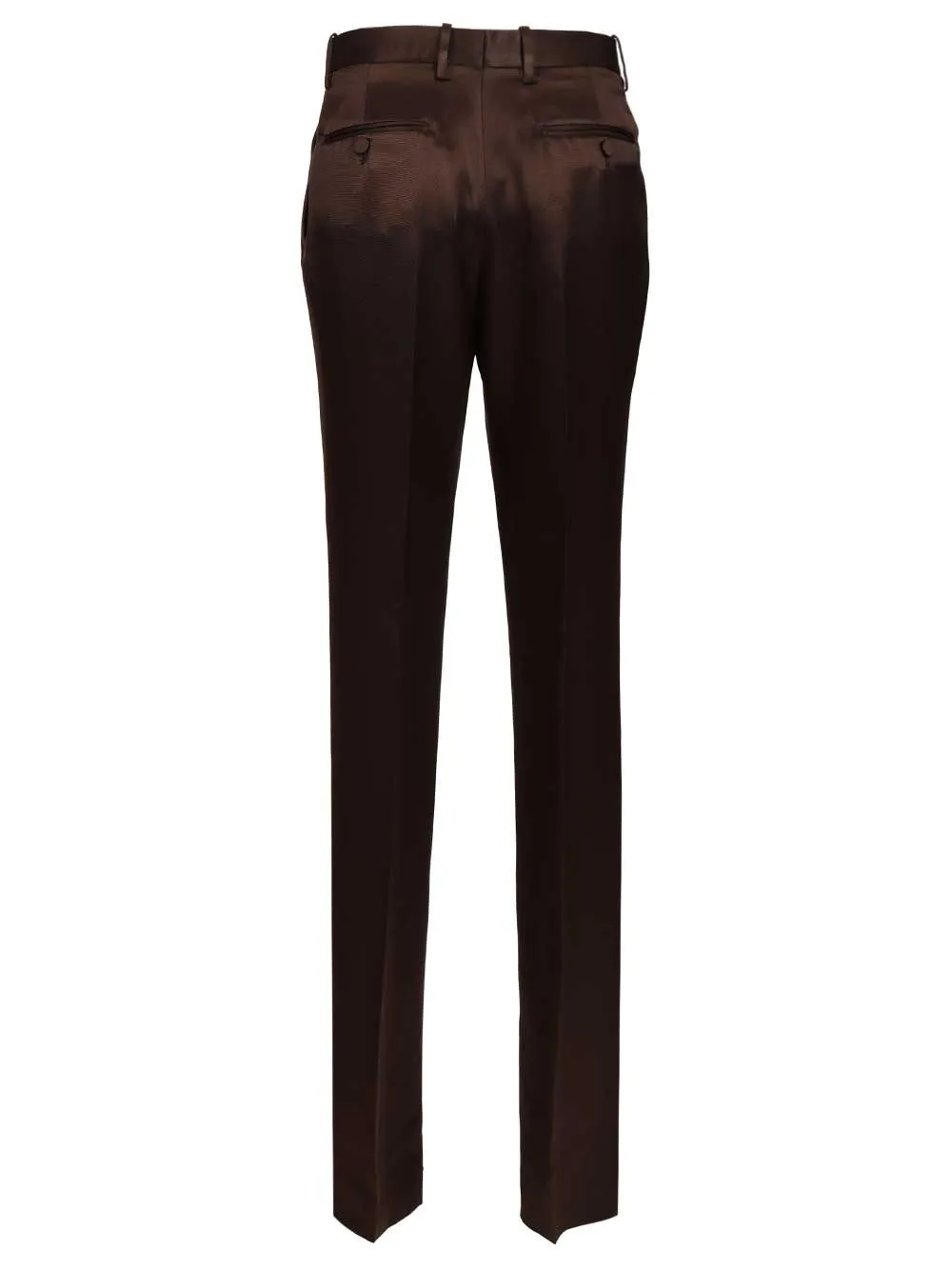 Tailored Silk Trousers Brown sold by Wanan Luxury product image thumbnail 2