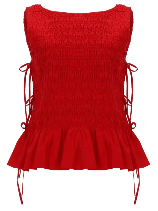 Top "Smock" Con Lacci made by Ganni