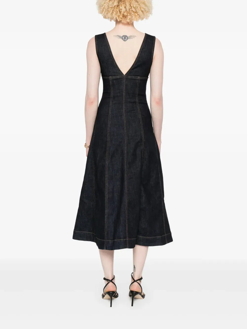 Denim Midi Dress sold by Wanan Luxury product image thumbnail 4