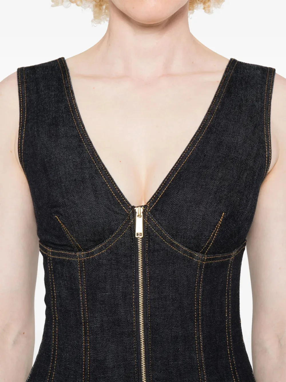 Denim Midi Dress sold by Wanan Luxury product image thumbnail 5