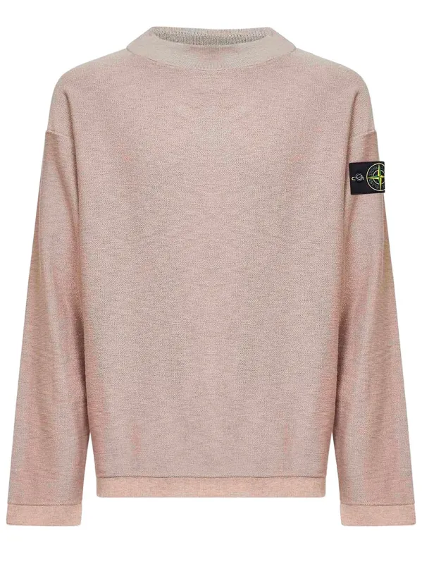 Ribbed Crew Neck Sweater made by Stone Island
