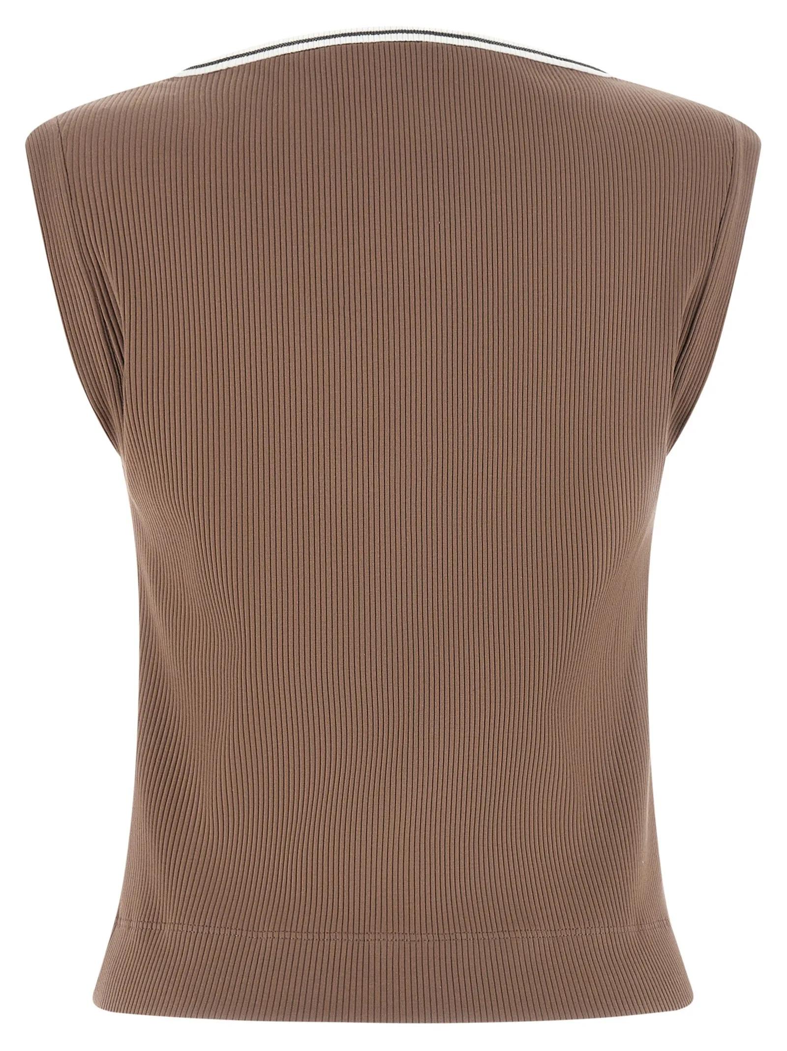 Shiny Trim Tops Brown sold by Wanan Luxury product image thumbnail 2