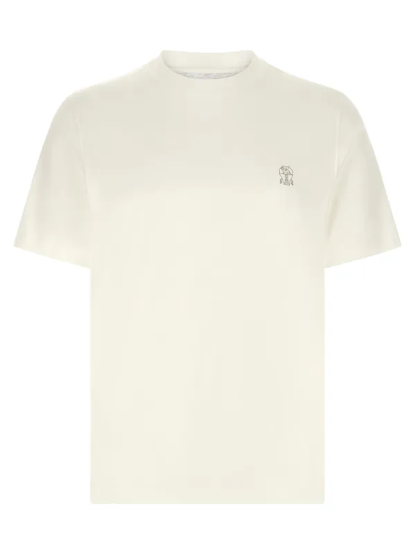 Logo Print T-Shirt White made by Brunello Cucinelli