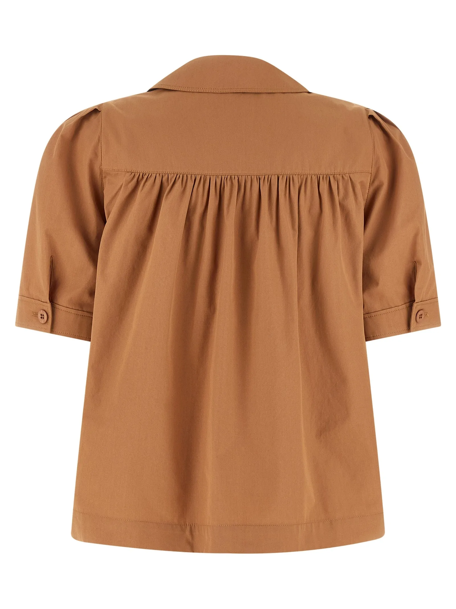 Logo Embroidery Shirt Shirt And Blouse Brown sold by Wanan Luxury product image thumbnail 2